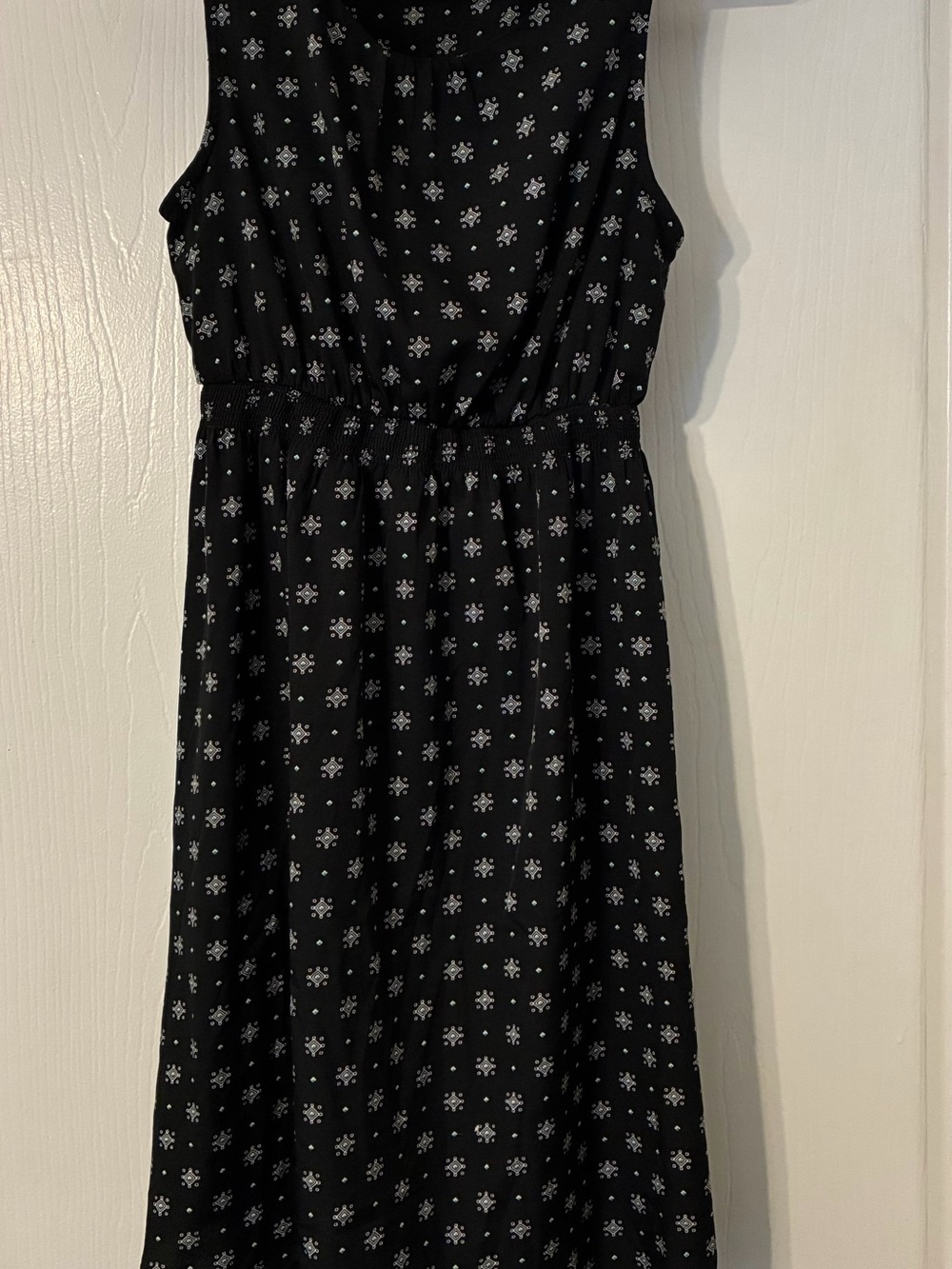 Maternity Sleeveless Navy Floral-Print Dress Size 10